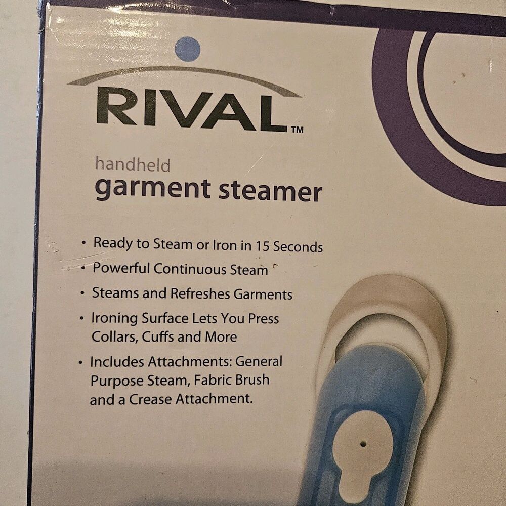 Rival Portable Handheld Garment Steamer & Access Model #11570 New Open Box